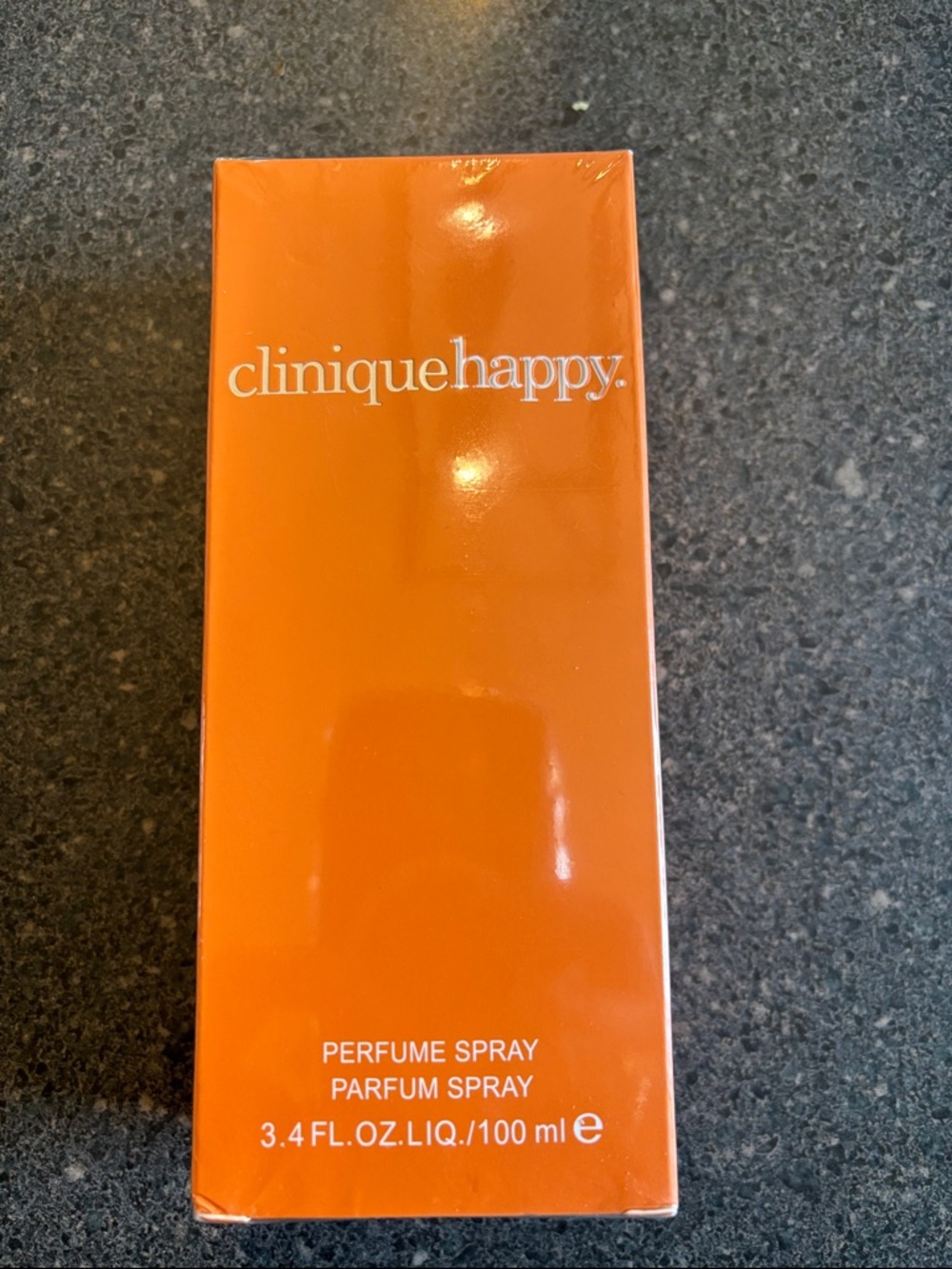 NIB Clinique Happy Perfume Spray — Bright Orange Box